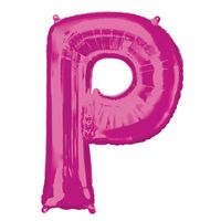 Folieballon Roze Letter 'P' Groot - thumbnail