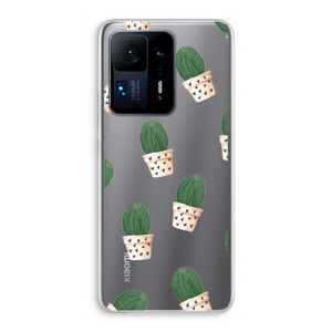 Cactusprint roze: Xiaomi Mi Mix 4 Transparant Hoesje