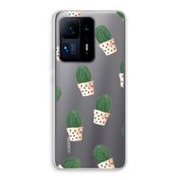Cactusprint roze: Xiaomi Mi Mix 4 Transparant Hoesje