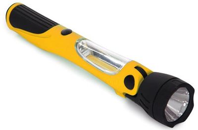 Perel werklamp led batterij 31 x 14 cm ABS/rubber geel/zwart