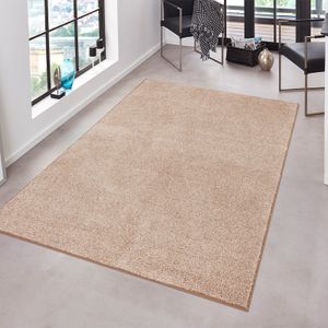 Velours Vloerkleed Sensation - 140x200cm - Taupe Modern Vloerkleed - 123vloerkleed.nl is de online webshop voor vloerkleden en woonaccessoires.