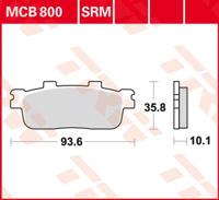 TRW Remblokken, en remschoenen voor de moto, MCB800SRM Sinter maxi scooter