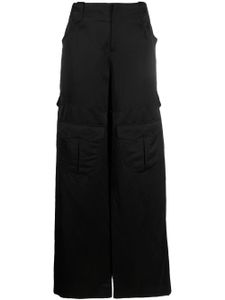 TOM FORD pantalon en lin Lustrous à poches cargo - Noir