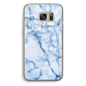 Blauw marmer: Samsung Galaxy S7 Transparant Hoesje