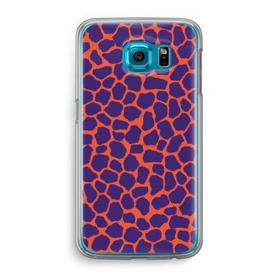 Purple Giraffe: Samsung Galaxy S6 Transparant Hoesje