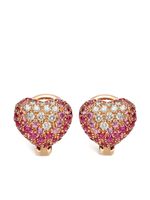 LEO PIZZO boucles d'oreilles Amore en or rose 18ct ornées de saphirs et diamants