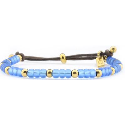 Qoss Kralen Armband Claudia Jeansblauw | Goud