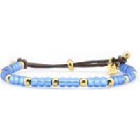 Qoss Kralen Armband Claudia Jeansblauw | Goud Qoss Kralen Armband Claudia Jeansblauw | Goud