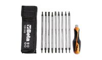Beta Assortment of 9 reversible screwdrivers and 1 accessory in case 1281BG/A9 - 012810520