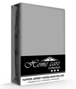 Homecare Jersey Topper Hoeslaken Grijs-120/140 x 200/220 cm