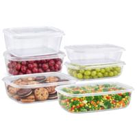 Plasticforte Vershoudbakjes set Classic - 6x stuks - vriezer / magnetron - kunststof - diverse maten