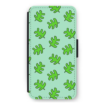 Groene blaadjes: iPhone 11 Flip Hoesje