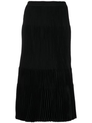 JNBY jupe mi-longue en maille nervurée - Noir