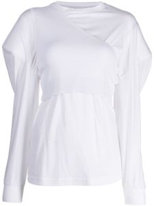 Enföld blouse à design asymétrique - Blanc