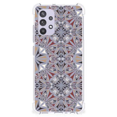 Samsung Galaxy A32 4G | A32 5G Enterprise Editie Anti-Shock Hoesje Flower Tiles Samsung Galaxy A32 4G | A32 5G Enterprise Editie Anti-Shock Hoesje Flower Tiles
