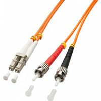 Lindy 1.0m OM2 LC - ST Duplex Glasvezel kabel 1 m Oranje - thumbnail