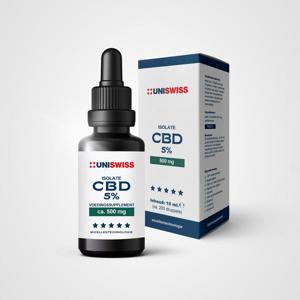 Uniswiss CBD isolate 5% (wateroplosbaar)