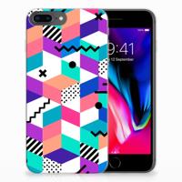 Apple iPhone 7 Plus | 8 Plus | TPU Hoesje | Blokken Kleurrijk