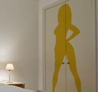 Sticker silhouette sexy dame