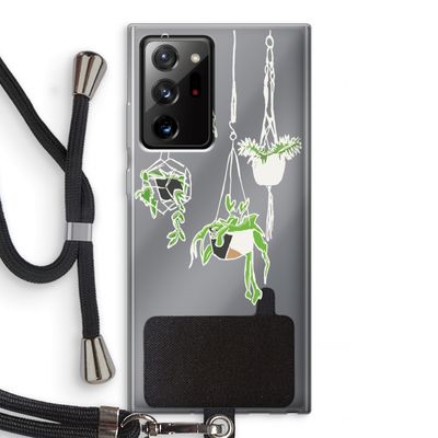 Hang In There: Samsung Galaxy Note 20 Ultra / Note 20 Ultra 5G Transparant Hoesje met koord