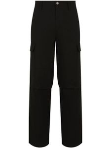 Dolce & Gabbana pantalon droit en coton à poches cargo - Noir