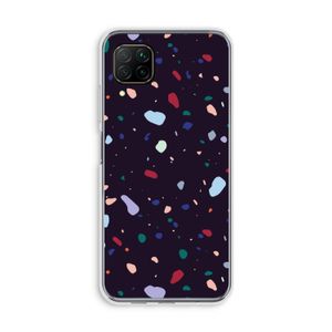 Dark Rounded Terrazzo: Huawei P40 Lite Transparant Hoesje