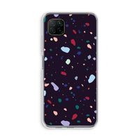 Dark Rounded Terrazzo: Huawei P40 Lite Transparant Hoesje