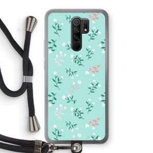 Small white flowers: Xiaomi Redmi 9 Transparant Hoesje met koord