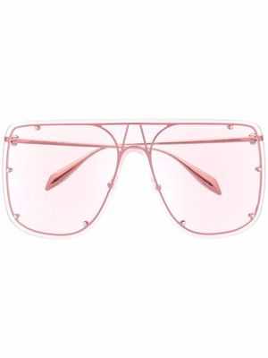 Alexander McQueen Eyewear lunettes de soleil à monture oversize - Rose