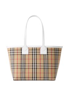 Burberry sac cabas à motif Vintage Check - Marron