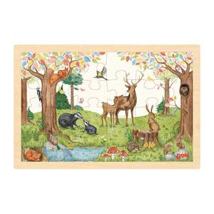Goki houten legpuzzel in het bos, 24st.