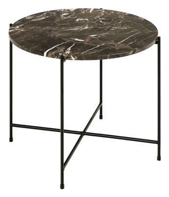 Bendt Bijzettafel 'Carolien' Bruin Marmer, Ø52cm