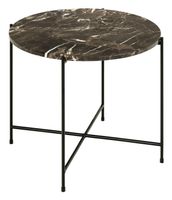 Bendt Bijzettafel 'Carolien' Bruin Marmer, Ø52cm