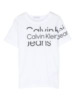 Calvin Klein Kids t-shirt en coton à logo imprimé - Blanc - thumbnail