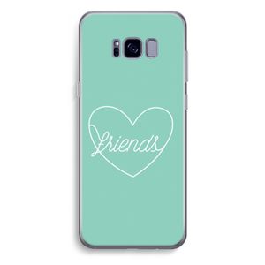 Friends heart pastel: Samsung Galaxy S8 Plus Transparant Hoesje