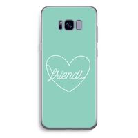 Friends heart pastel: Samsung Galaxy S8 Plus Transparant Hoesje