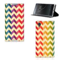 Sony Xperia L1 | Hoesje met Magneet | Zigzag Multi Color