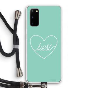 Best heart pastel: Samsung Galaxy S20 Transparant Hoesje met koord