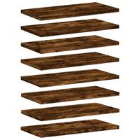 vidaXL Wandschappen 8 st 40x20x1,5 cm bewerkt hout gerookt eikenkleur