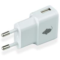 Oplader Green Mouse USB-A 1x 1A wit