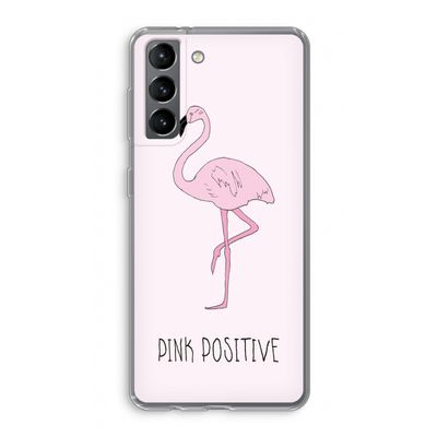 Pink positive: Samsung Galaxy S21 Transparant Hoesje