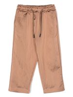 Costumein pantalon droit à lien de resserrage - Marron