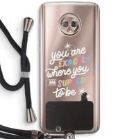 Right Place: Motorola Moto G6 Transparant Hoesje met koord