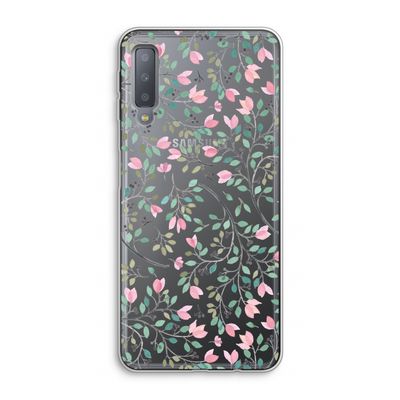 Sierlijke bloemen: Samsung Galaxy A7 (2018) Transparant Hoesje
