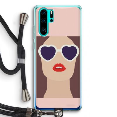 Red lips: Huawei P30 Pro Transparant Hoesje met koord