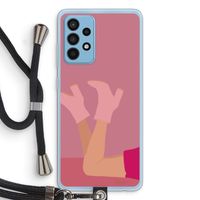 Pink boots: Samsung Galaxy A52 Transparant Hoesje met koord
