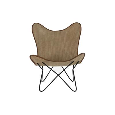 Stoel DKD Home Decor Metaal Rotan (74 x 78 x 92 cm)