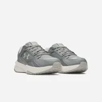 Under Armour Edge Leren Sneakers Donkergrijs/Lichtgrijs - Maat 44 - Kleur: DonkergrijsLichtgrijs | Soccerfanshop