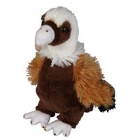 Pluche bruine gier vogel knuffel 15 cm speelgoed   -