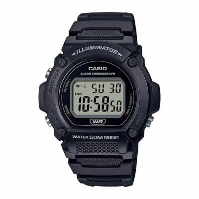 Casio W-219H-1AVCF Zwart Heren horloge